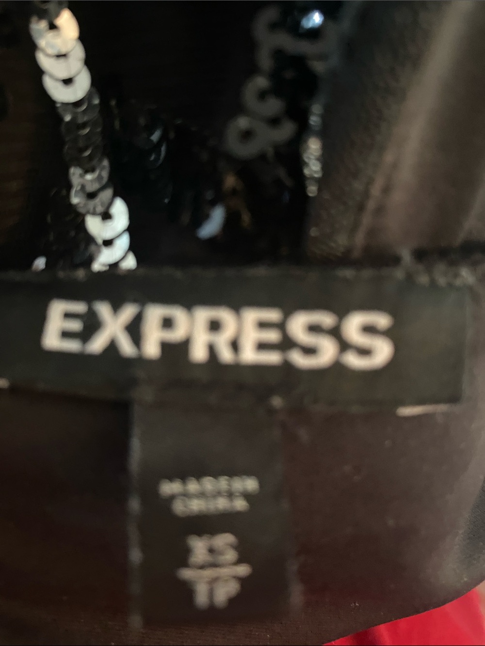 Express size XS sequined black/silver dress - Picture 7 of 7